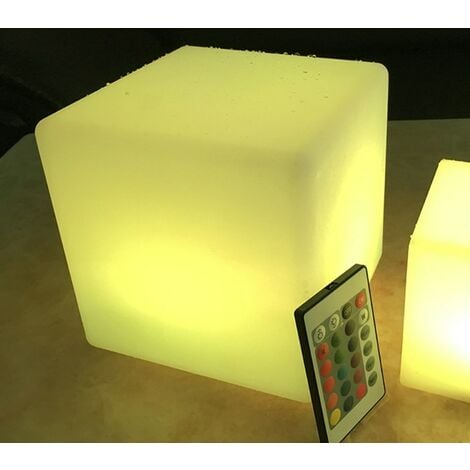 Cube lumineux sans fil LED multicolore dimmable CARRY 30cm avec