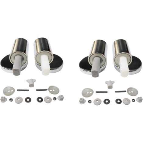 CCYKXA 2er-Pack traditionelles und modernes WC-Sitz-Ersatzset mit Schnellverschluss-Scharnieren mit Soft-Close-Funktion und Scharnieren mit oberer Befestigung