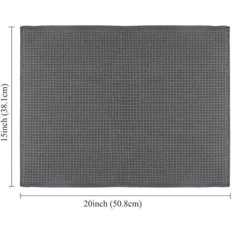 CCYKXA 2er-Set Mikrofaser-Geschirrtrockenmatten, schnelltrocknende Geschirrabtropfmatten für die Küchenarbeitsplatte, Tischaccessoires, maschinenwaschbar