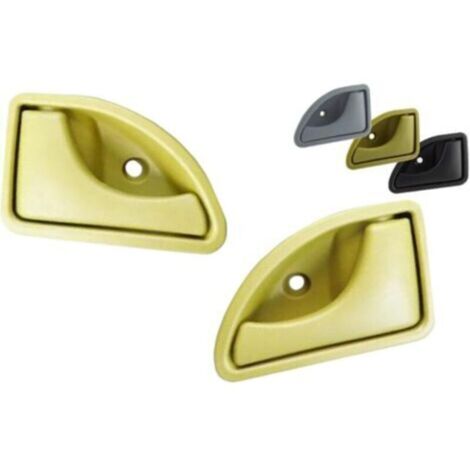 CCYKXA 2(JAUNE/VERT)Poignée de Porte Avant Gauche et Droite, Clanche de Portière de pour RENAULT TWINGO (1993-2007) / KANGOO (1998-2010)