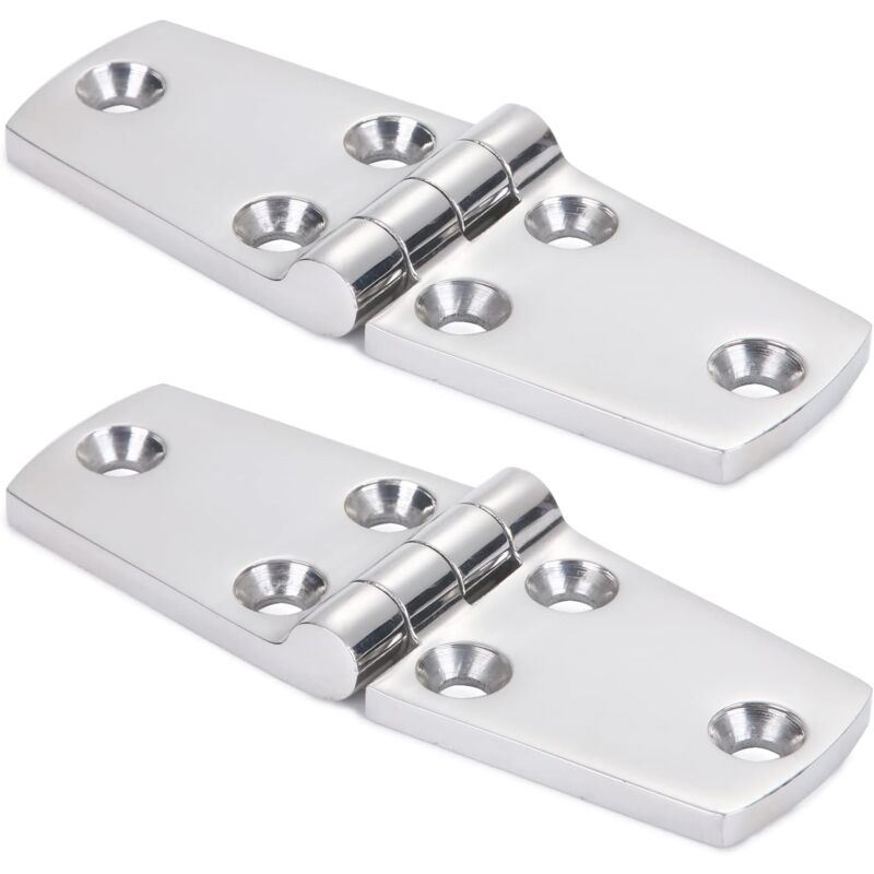 Ccykxa - 2pcs 38 mm x 102 mm Monture Charnières de Portes Acier Inoxydable Charnière inox de Bateau de Trappe Matériel à toute épreuve Charnière