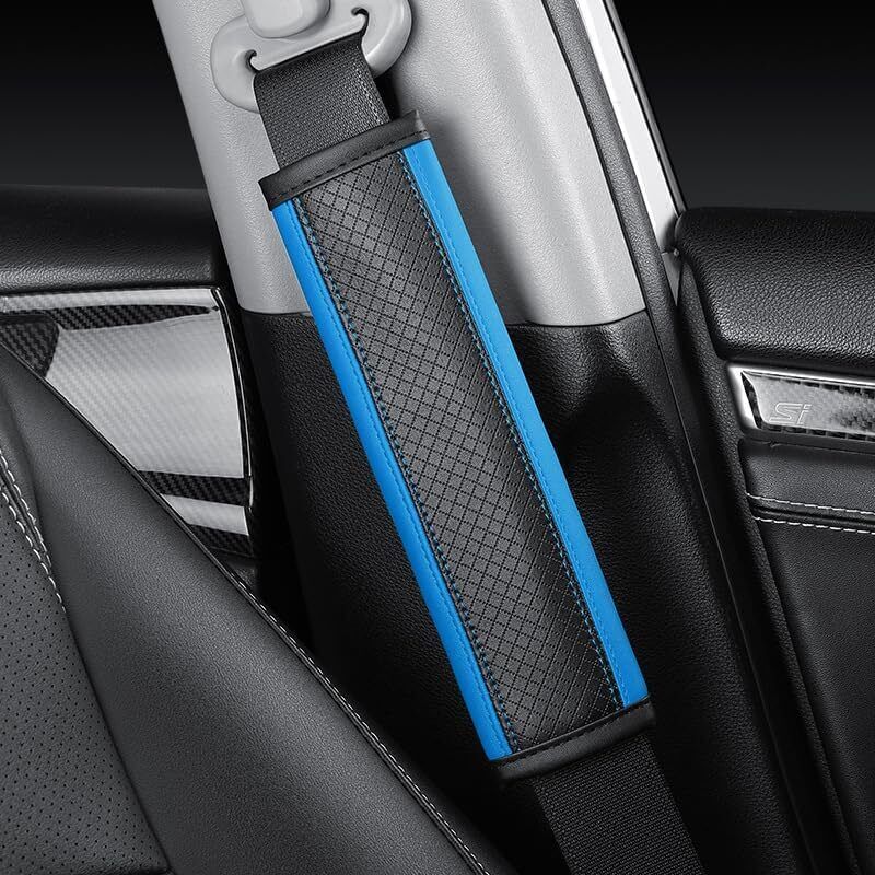 CCYKXA 2Pcs Car Seat Belt Covers Pad for BMW X2 F39 2018-2021 2022 2023 2024 2025 2026, Soft and Comfortable Removable Safety Belt Accessories
