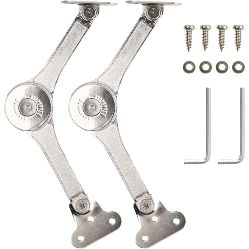 Ccykxa - 2Pcs Charnières Support de Couvercle Alliage de Zinc Ascenseur Réglable de Charnière de Support Charnières Maintien de Couvercle pour
