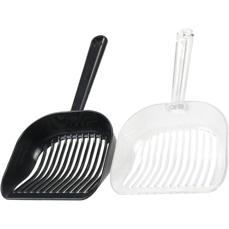 CCYKXA 2pièces Pelle à Litière pour Chat Lot de à Litière Portables Plastique Facile à Nettoyer Ranger pour Animaux De Compagnie