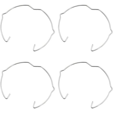 CCYKXA 36 Pieces Lamp Fixing Rings for GU10 MR16 Spotlight 62MM Silver Horn Shaped Lamp Retainer Spring Clip Bulb Holder for LED Light or Recessed Spotlight