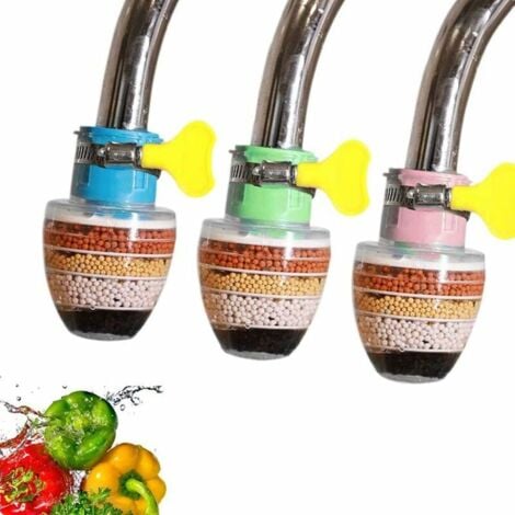 CCYKXA 3pcs Activated Carbon Water Faucet, Clean Purifier Filter Cartridge Water Tap