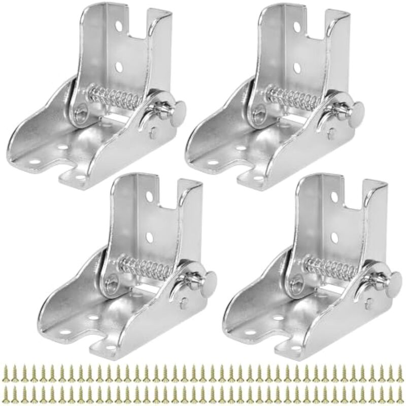 Ccykxa - 4 Pcs Charnière Pliante Autobloquante 90°, Charnière Pied de Table Rabattable en Acier, Charnière pour Table Pliante, Charnière Pied