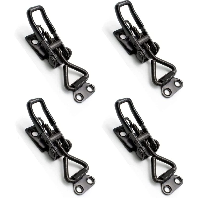 4 Pièce Loquet a Bascule en Acier Inoxydable, Fermeture à Levier en Métal, Loquet à bascule en Métal, Pince à Bascule Réglable, Pinces à Bascule
