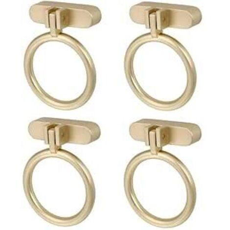 CCYKXA 4 Pièces Boutons de Tiroir en Laiton,Boutons de Meubles en Or, Boutons de Tiroir en Laiton Doré, Poignees de Porte de Cuisine,Poignee de Meuble Cuisine Doré Alliage de zinc (Gold)