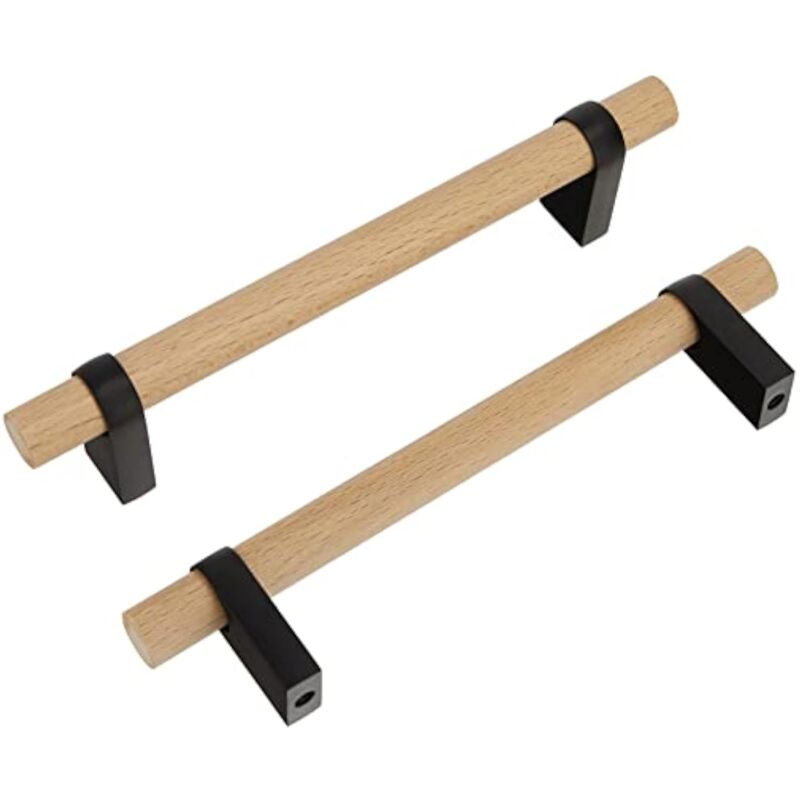 4 Pièces De Poignée De Matériel D'armoire En Bois Massif Simple Et à La Mode Poignée De Garde-robe De Meubles Poignée De Tiroir Poignée De Décoration