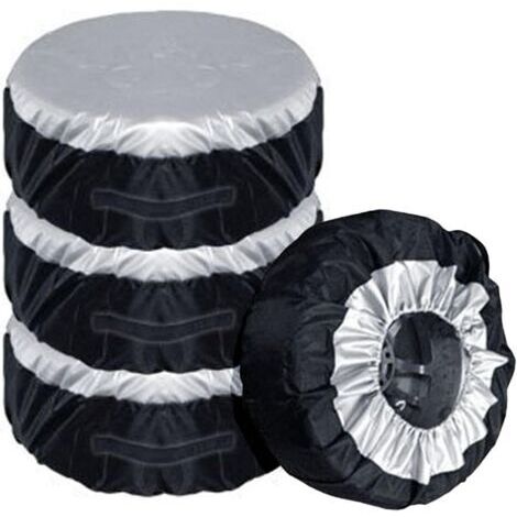CCYKXA 4 Pièces Housse de Pneu pour Pneus de 6537cm, étui Housse de Roue de Secours de Voiture Sac de Rangement Sac de Transport Pneu en Polyester pour Housses de Protection de Roue Voiture 4 Saisons