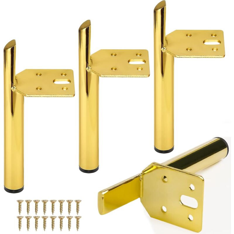 Ccykxa - 4 Pièces Métallique Meubles Pieds, Métal Meubles Jambes Pattes de Meuble pour Les Armoires, Pieds en Métal pour Bricolage Cabinet Canapé