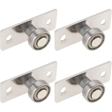 CCYKXA 4pcs Metal Sliding Door Floor Guide with Ball Bearing Pulley