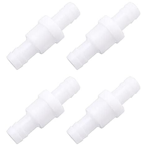 CCYKXA 4pcs One Way Check Valve Air Water Gas 12mm Plastic Non-Return Valve Replacement for Water Treatment Air Purification
