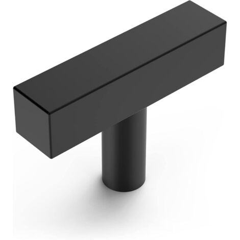 CCYKXA 5 Pièces poignée meuble de Cuisine Acier Inoxydable Noir Bouton de meuble poignée de Meuble, poignées de tiroir, Boutons de Commode pour Porte d'armoire Poignées de Meuble de Cuisine