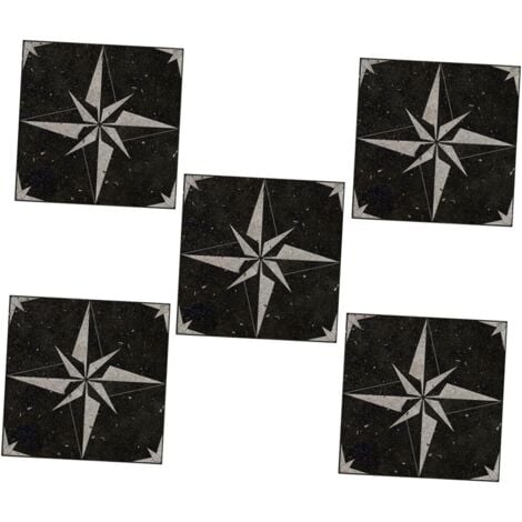CCYKXA 5 Sheets Removable Bathroom Floor Stickers for Wall Green Tile Decal Decor Decorative Decals DIY Decals PVC Floor Sticker
