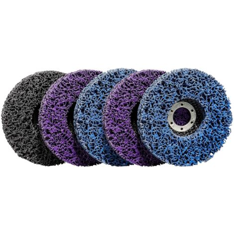 CCYKXA 5 Stück CSD 115 mm Nylon-Winkelschleifer-Reinigungsscheiben zum Entfernen von Rost, Schweißnähten, Lackentfernung, Rost und Oxidation