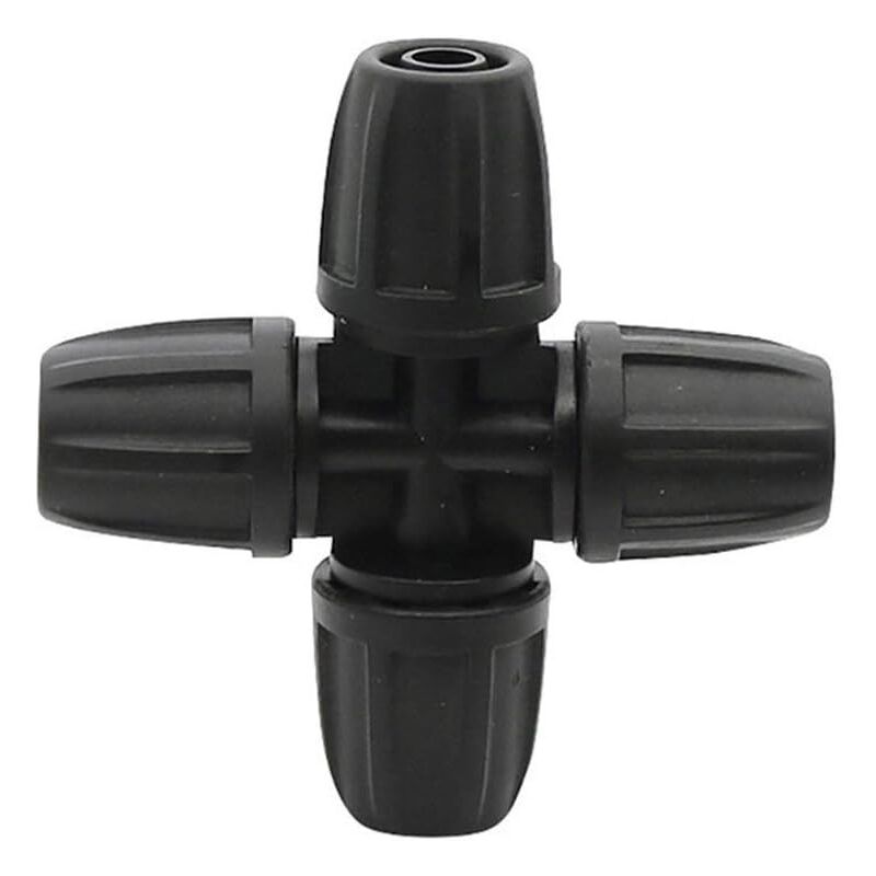 CCYKXA 50 pièces Raccords de Tuyau d'arrosage 3/8 Pouces à 4 Voies Connecteur de Tuyau avec écrou Agriculture Serre Irrigation Goutte à Goutte
