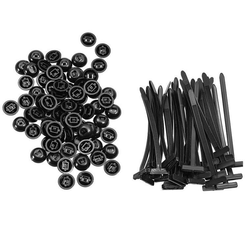 CCYKXA 50 Universal Self-Locking Nylon Cable Ties, Self-Locking Cable Ties, for Car Repair, Trunks, Fenders and Bumpers, UV and Heat Resistant