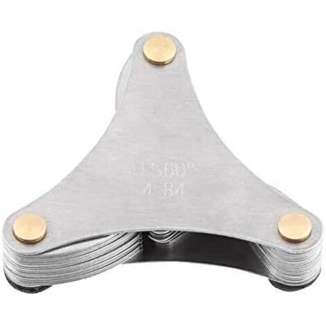 CCYKXA (51pcs) Stainless Steel Screw Pitch Gauge, 60 and 55 Degree Thread Gauge, Metric + Imperial Measuring Tool