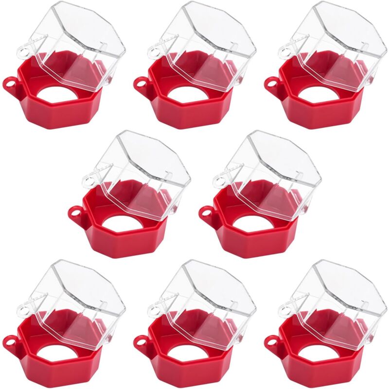 CCYKXA 55x55x22mm Lot de 8 caches de bouton d'arrêt d'urgence protection de sécurité pour interrupteur à bouton-poussoir coque de protection en