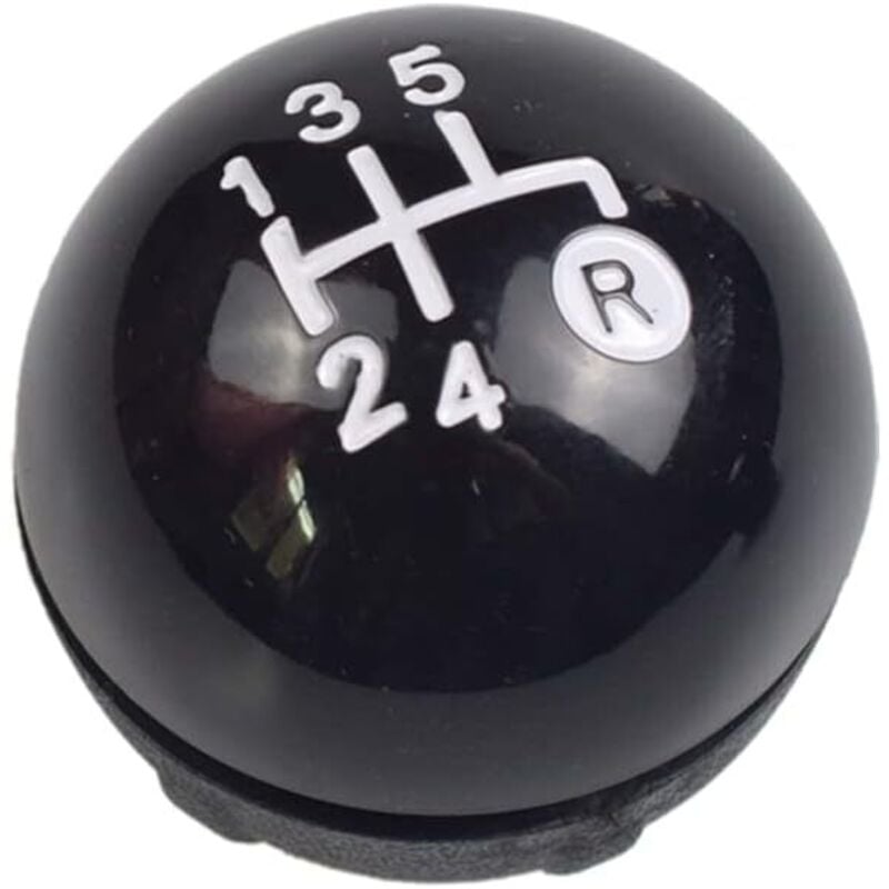 Image of Ccykxa - 5/6-Gang-Schaltknauf, passend für Fiat 500 2012–2018 (schwarz, 5 Gänge)