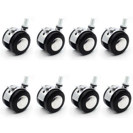 CCYKXA (5cm) 8 Pieces Heavy Duty Casters Office Furniture Casters Silent Chair Casters Replacement Swivel Wheels Shaped Silent Chairs Rotating Caster Nylon Accessories