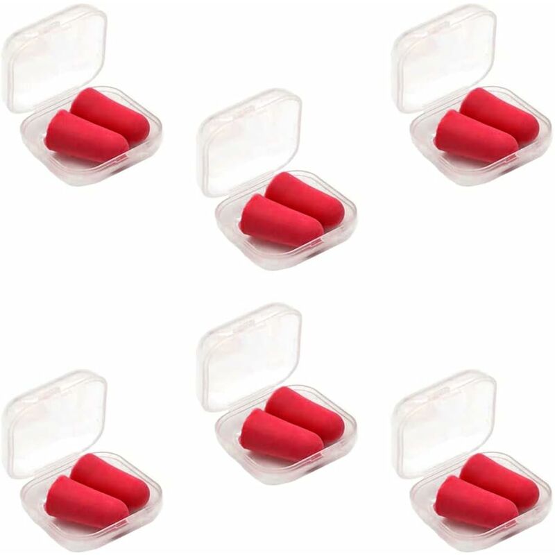 Ccykxa - 6 paires Bouchons d'Oreilles, Bouchons d'Oreille pour Dormir, Bouchons d'Oreille en Mousse Souple, Bouchon Doreille Anti Bruit, pour Dormir,