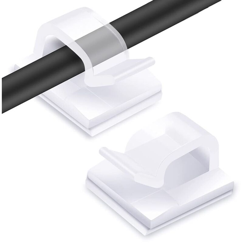 CCYKXA 60 attaches-câbles adhésives RYCHUI, système de gestion des câbles, clips auto-adhésifs, attaches pour câbles électriques, transparentes