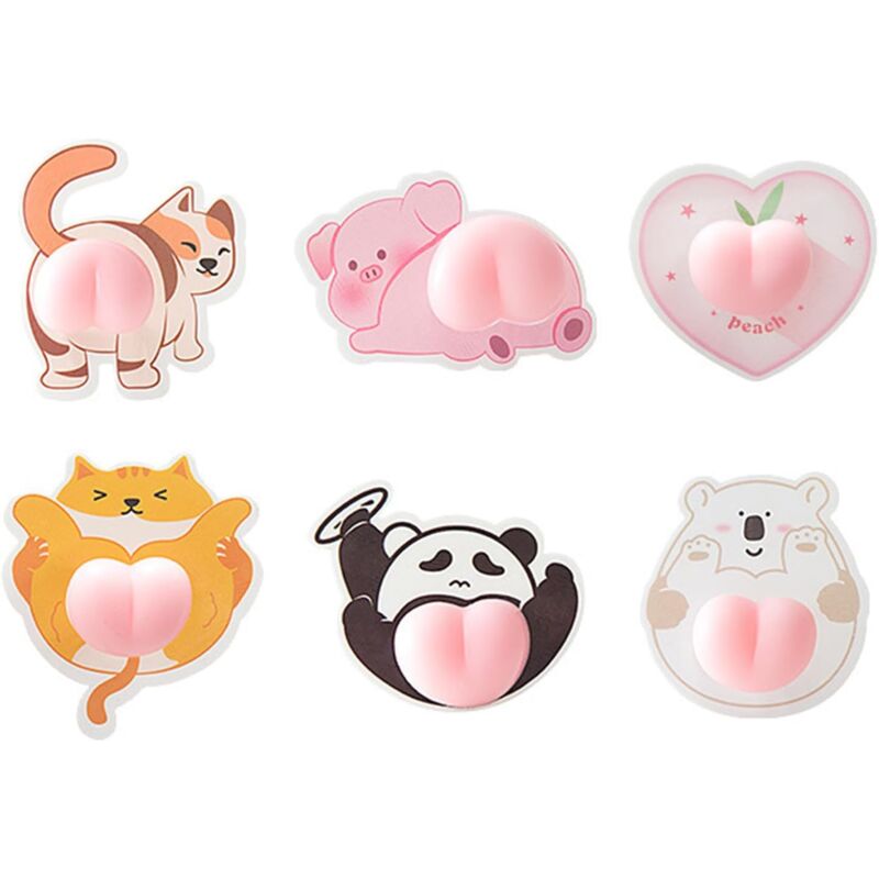 Ccykxa - 6Pièces de voiture en forme d'âne de dessin animé Protection auto anti-rayures Garde-porte décoratif 3D Anti-collision Anti-collision