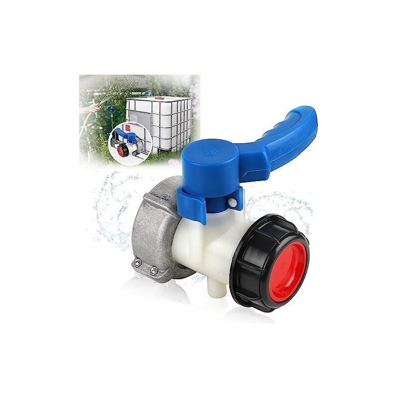 Ccykxa - 75×75×131mm)Robinet Cuve 1000L Adaptateur Cuve 1000L DN50 (75mmmm) Raccord Cuve ibc Robinet de Vidange Adaptateu de Réservoir ibc Connecteur