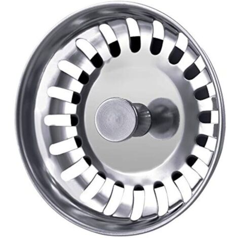 CCYKXA 78mm Bouchon evier Cuisine Universel en Acier Inoxydable Filtre Evier