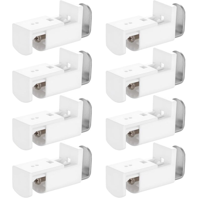 CCYKXA 8 Pcs No-Drill Pleated Blind Clamp Brackets, Adjustable Metal Curtain Support Brackets for Tension Pleated Blinds, Pleated Blinds Stretched on