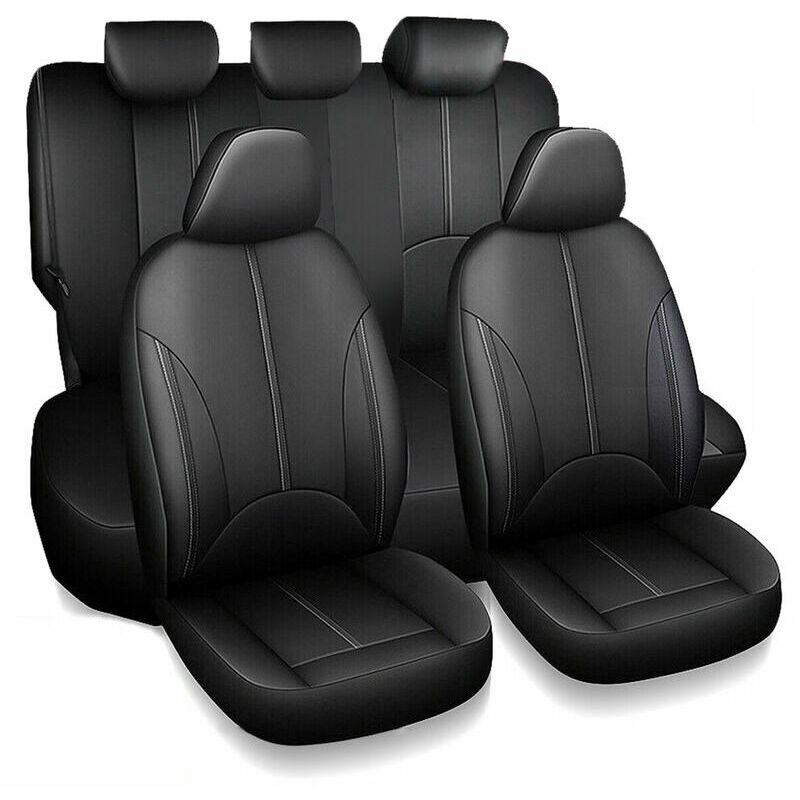 CCYKXA 9 pièces / ensemble en cuir PU voiture Auto camion SUV housse de siège ensemble complet avant siège arrière coussin tapis protecteur
