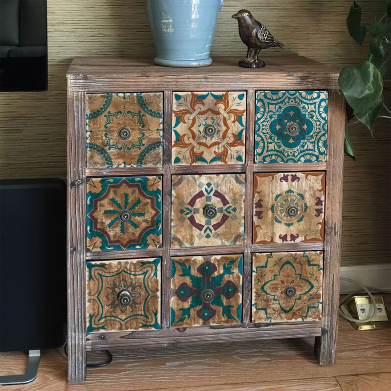 Ccykxa - a) 20x20 Industrial Style Adhesive Tile Backsplash for Kitchen Brick, 24 Pcs Wall Stickers Bathroom Kitchen Adhesive Wall Tiles with Tile