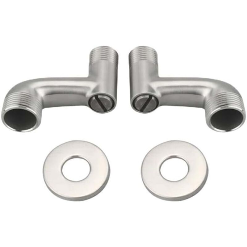 Adaptateur de robinet de baignoire, adaptateur mural pour robinet de douche pivotant avec couvercle décoratif brossé (brossé), - Ccykxa