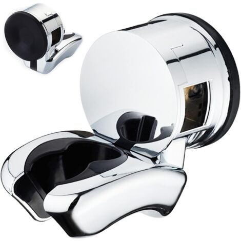 CCYKXA Adjustable Angle Shower Holder Suction Cup, Shower Head Holder Fix Without Drilling, Bathroom Accessory with Bathroom Suction Cup Hook, Suitable for Bathroom