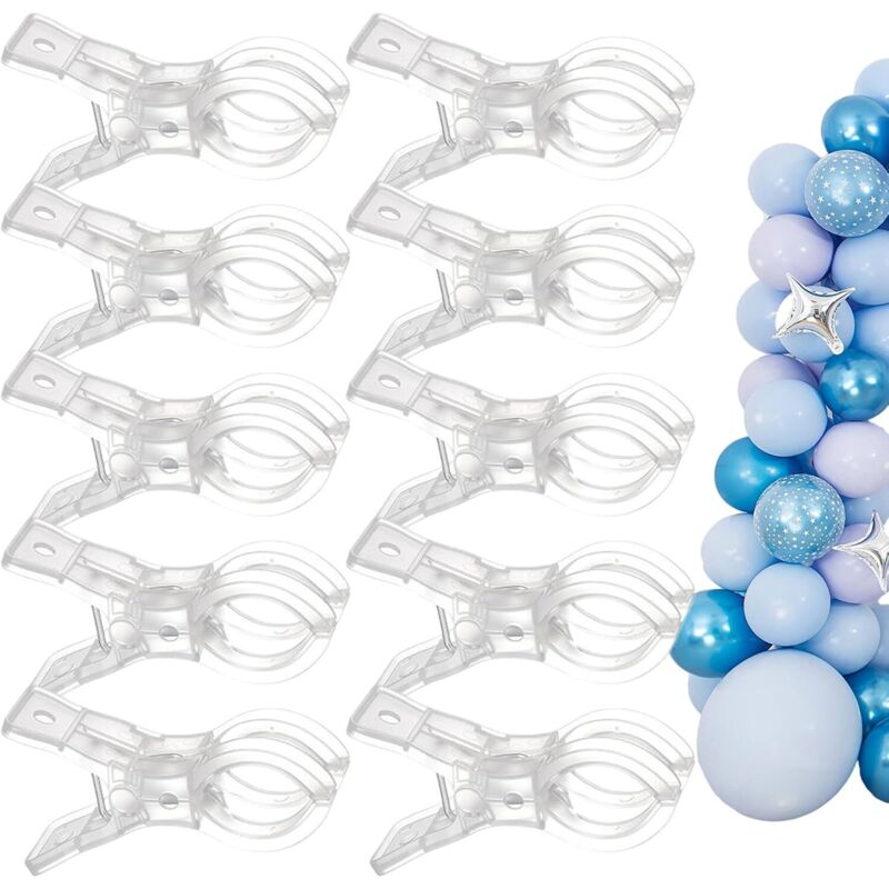 CCYKXA Balloon Arch Fasteners - Heavy-Duty Spring Clips for Backdrops, 10 Pieces Fixing Accessories for Party, Wedding, Home Decoration, Photography