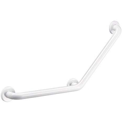 CCYKXA Barre d'appui coudée Basic135°Accoudoir 45cm45cm(Blanc) 3 pieds