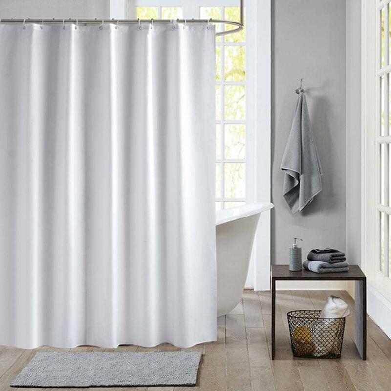 Blanc, 200 × 240cm)Rideau de douche blanc Peva rideaux de douche imperméables et anti-moisissure accessoires pour la maison avec oeillets antirouille