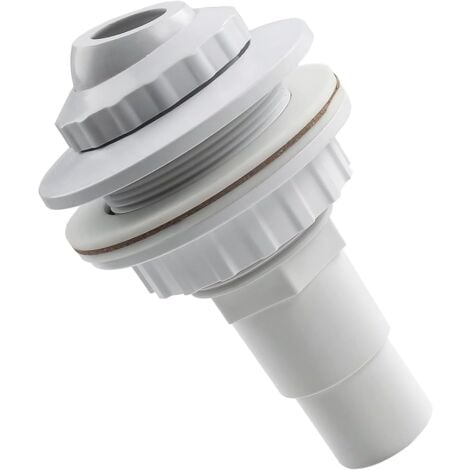 CCYKXA (blanc)Buse d'entrée de piscine, buse d'entrée pour piscines à parois en acier, buse de retour avec tête pivotante, arroseur de piscine, raccord de tuyau 32 mm/38 mm, accessoire de piscine