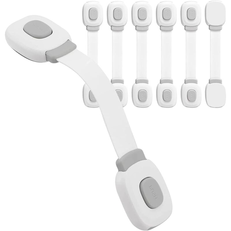 CCYKXA Bloc Porte Securite Bebe 6 Pièces, Bloque Tiroir Placards Loquets et Frigo Securite Placard Enfant Protection Bebe Maison
