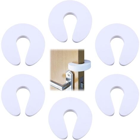 CCYKXA Bloc Porte Securite Bebe, Bloque Porte Bébé, Stop-porte Mousse, Amortisseur Bloque Porte,6 Pcs Bloc Porte Sécurité Bébé Stop-porte Mousse Bloc-porte Anti Pincement-Blanc