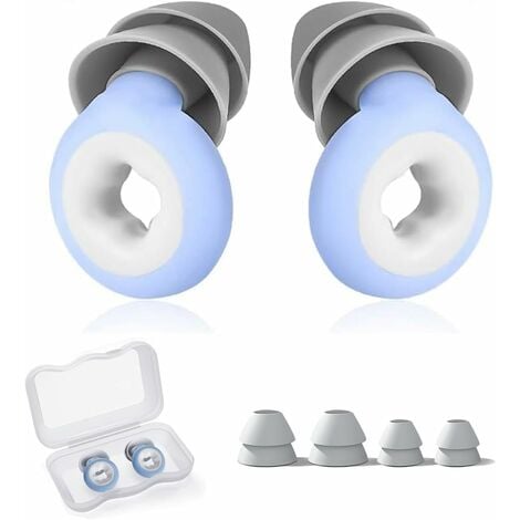 Acheter Bouchons d'oreille en Silicone réutilisables, anti-bruit, pour le  sommeil, blocage du ronflement, réduction du bruit, pour la Protection  auditive