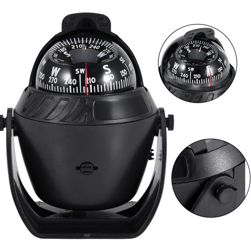 Ccykxa - Boussole de Bateau, Boussole de Camping, Boussole de Navigation électronique de Navigation led de Boussole Marine de Bateau de Voiture