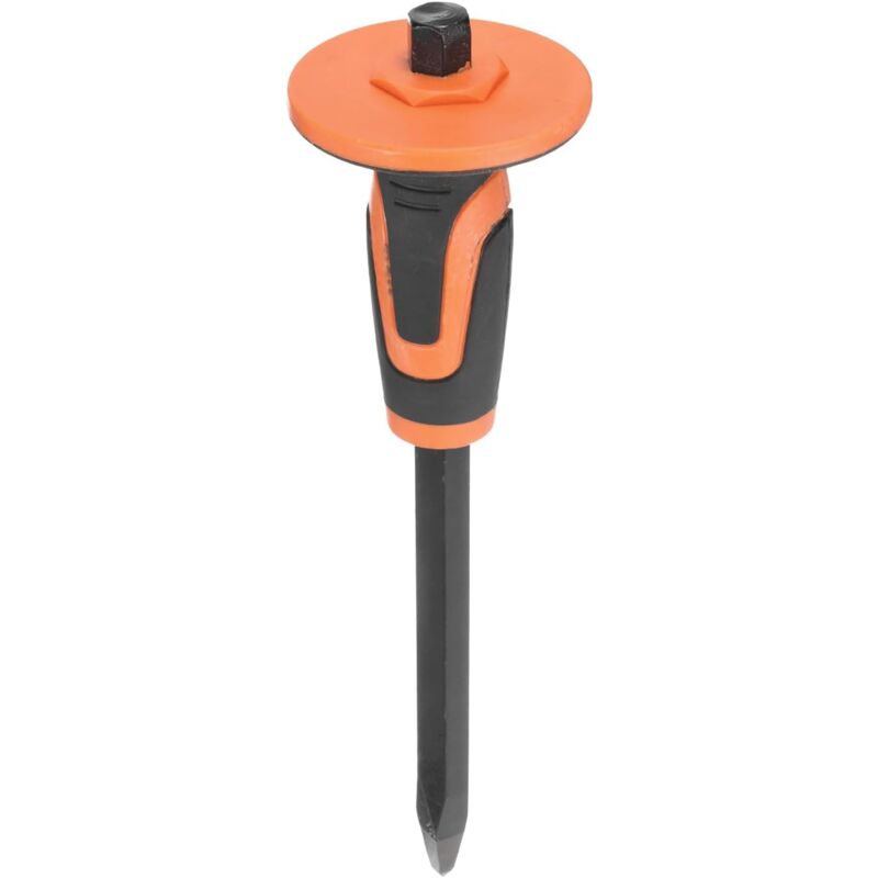 CCYKXA Burin de Maçonnerie 11,8 Pouces Garde à Main Tête Pointue en Acier Au Carbone de Qualité Burin Roche Béton Mortier Pierre Brique La Casse La