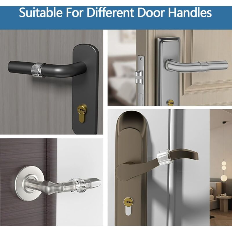 CCYKXA Butées de porte protection poignee porte Silicone PVC stop porte,10 Pack butee de porte interieur butée porte amortisseur porte Pour protéger