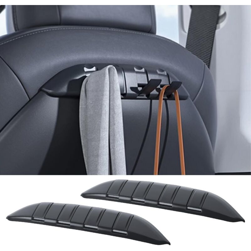 CCYKXA Car Seat Back Hooks for Tesla Model Y / 3 / S / X Adjustable Storage Organizer for Car Seat Back Hooks (2 Pack)