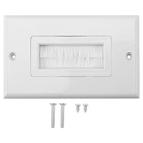 CCYKXA Cepillo pasacables para pared, pasacables a prueba de polvo para panel de pared, inserto para cables de una sola banda, toma de corriente, puerto de enchufe (n.° 1)