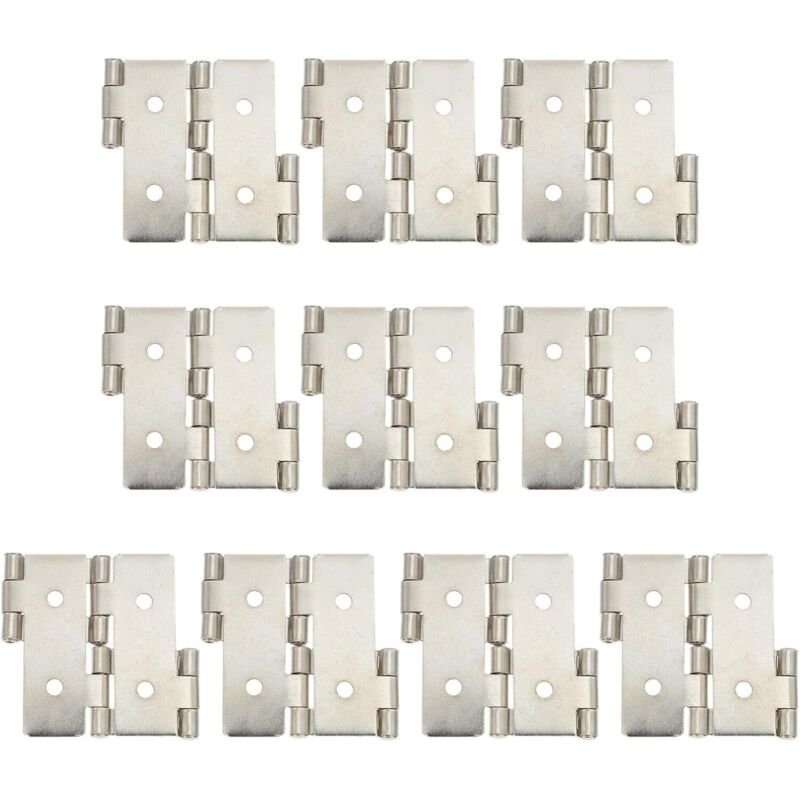CCYKXA Charnière Inox, 10 Pièces Charnière Double Porte Et Fenêtre Paravent Charniere, Convient Aux Meubles